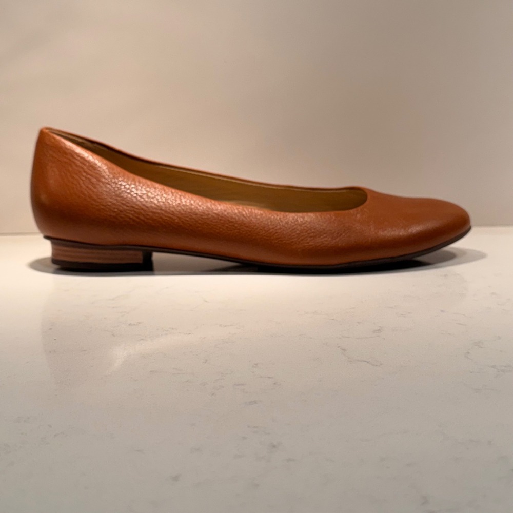 Marc Joseph NY Tan Ferris Flat (Size 10) Genuine Leather Handcrafted in Brazil